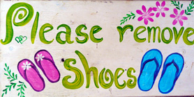 arty sign campground Fiji Taveuni Beverly's